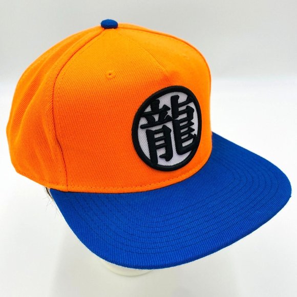 Dragon Ball Z Orange Blue Brim Snapback Hat Cap One Size Fits Most - Picture 1 of 7